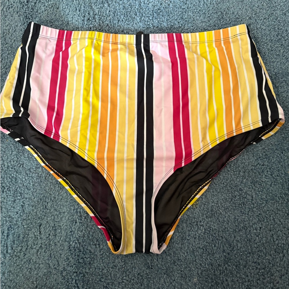 Torrid Multicolor Striped Bikini Bottom